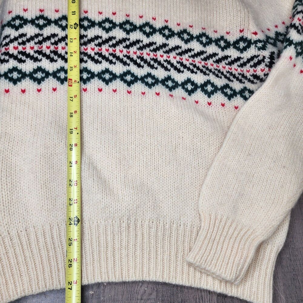 Vtg Christopher Hayes Wool Knit Sweater Fair Isle Nordic Intarsia Mens Large - Picture 8 of 10